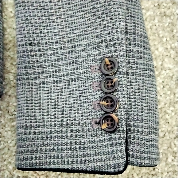 NWT Sz 0 Ann Taylor Gray Check Plaid Blazer - Picture 10 of 15